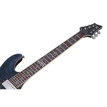 Schecter 239 Solid-Body Electric Guitar, See-Through Blue