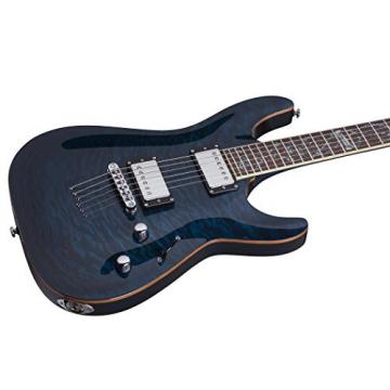 Schecter 239 Solid-Body Electric Guitar, See-Through Blue