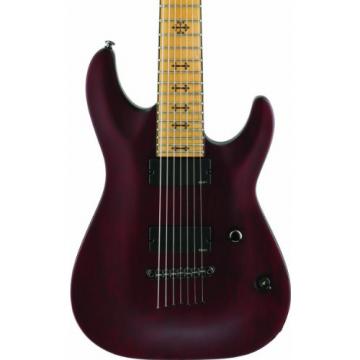 Schecter 411 7-String Solid-Body Electric Guitar, Vampire Red Satin