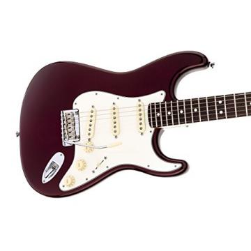 Fender American Standard Stratocaster Solid-Body Electric Guitar with Hard-Shell Case, Bourdeux Metallic