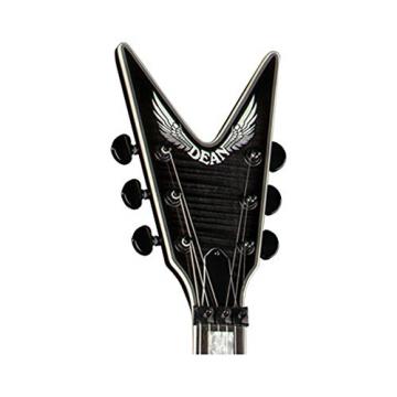 Dean DCR SPLTF TBK Custom Run No. 12 Split-Tail Solid-Body Electric Guitar with Case, Trans Black