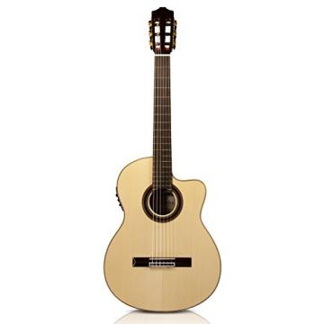 Cordoba GK Studio Negra [Gipsy Kings Signature Model] Acoustic Electric Nylon String Flamenco Guitar Bundle with Deluxe Gig Bag