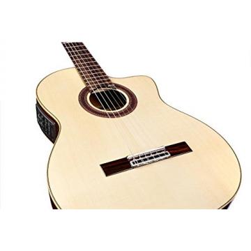 Cordoba GK Studio Negra [Gipsy Kings Signature Model] Acoustic Electric Nylon String Flamenco Guitar Bundle with Deluxe Gig Bag