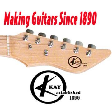 Kay KE17MR 7/8 Solid Body Full Scale Neck Electric Guitar, Red