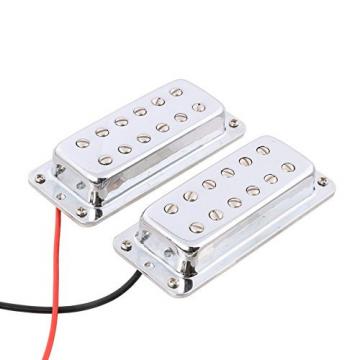 LYWS Mini Humbucker Double Coil Guitar Pickup Neck Bridge for LP Les Paul Guitar Chrome