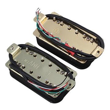 Yibuy Black HBA Electric Guitar Double Coil Bridge Neck Humbucker Pickups Set of 2