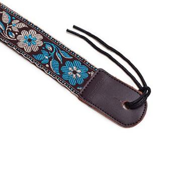 CLOUDMUSIC guitar martin Colorful acoustic guitar strings martin Hawaiian martin guitar strings Style martin acoustic guitars Cotton martin guitars acoustic Ukulele Strap Blue White Flower (Brown)