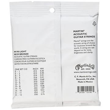 Martin martin guitars acoustic M190 martin acoustic guitar strings 80/20 acoustic guitar strings martin Bronze martin guitar accessories 12-String martin guitar Acoustic Guitar Strings, Light