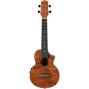 Ibanez UEW15E Flame Mahogany Concert Acoustic-Electric Ukulele Natural