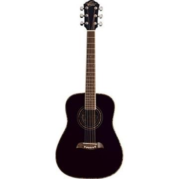 Oscar Schmidt OG1BLH - Black Left Handed 3/4 Size Acoustic Guitar w/Effin Tuner + More