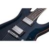 Schecter 239 Solid-Body Electric Guitar, See-Through Blue #2 small image