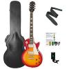 Epiphone Les Paul Standard PlusTop Pro Solid-Body Electric Guitar Kit with ChromaCast Les Paul Body Style Hard Case &amp; Accessories, Heritage Cherry Sunburst