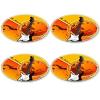 Liili Round Coasters A solid body electric guitar is centerpiece to this grunge music background Photo 4616914