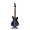 Custom77 Deluxe Series C77-USA-LFL-MF-CH-BL Lust for Life -Montana's Fate Solid-Body Electric Guitar, Trans Blue