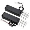 Kmise 4 String Electric Bass Guitar Pickups Humbucker Double Coil Bridge and Neck Set Black