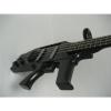 Ktone 4 String Bass Electric Guitar, Machine Gun Shape, Ak-47, Black, Gig Bag