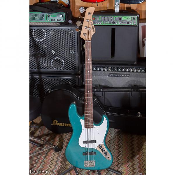 Custom Fernandes Jazz bass with EMG active pickups Made In Japan Teal Green #1 image