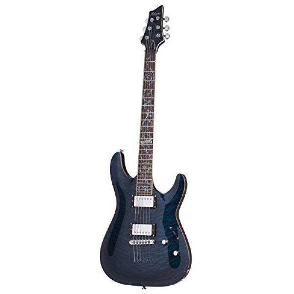 Schecter 239 Solid-Body Electric Guitar, See-Through Blue #1 image