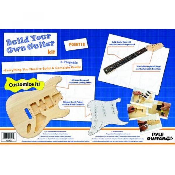 PYLE-PRO PGEKT18 Unfinished Electric Guitar Kit #2 image