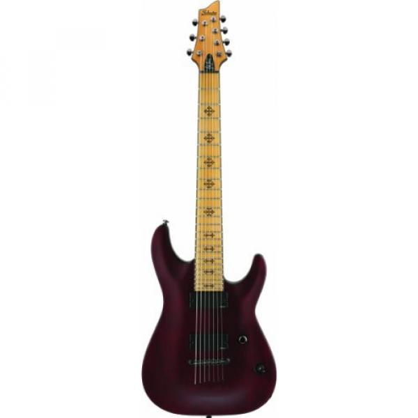 Schecter 411 7-String Solid-Body Electric Guitar, Vampire Red Satin #1 image