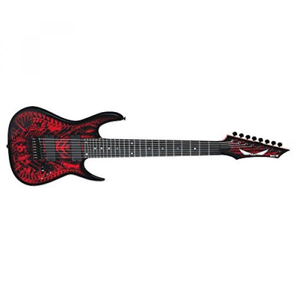 Dean Guitars USA RC8 US141100 8-String Solid-Body Electric Guitar, Red Xenocide Graphic #1 image