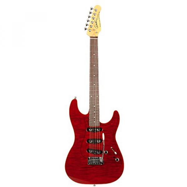 Godin Guitars 039562 RG-3 Passion Trans Red Flame RN Solid-Body Electric Guitar with Bag #1 image