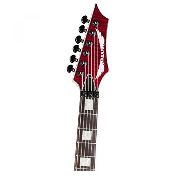 Dean MAB3 FM TRD Michael Batio Flame Top Solid-Body Electric Guitar, Trans Red #2 image