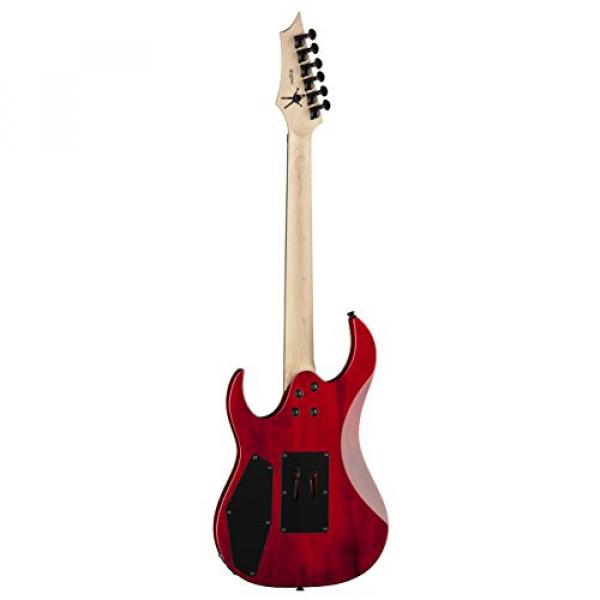 Dean MAB3 FM TRD Michael Batio Flame Top Solid-Body Electric Guitar, Trans Red #3 image