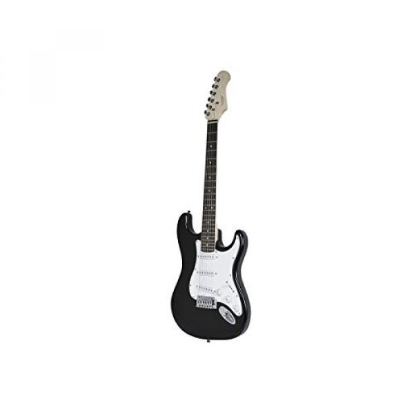 Monoprice 610100 California Classic Solid Body Electric Guitar - Black #1 image