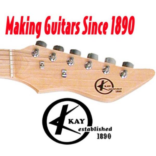 Kay KE17MR 7/8 Solid Body Full Scale Neck Electric Guitar, Red #3 image