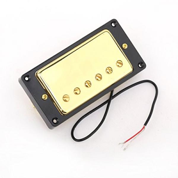 Musiclily Humbucker Humbucking Bridge and Neck Pickup Double Coil Pickup Set for Gibson LP Les Paul Guitar Replacement, Gold with Black Frame #1 image