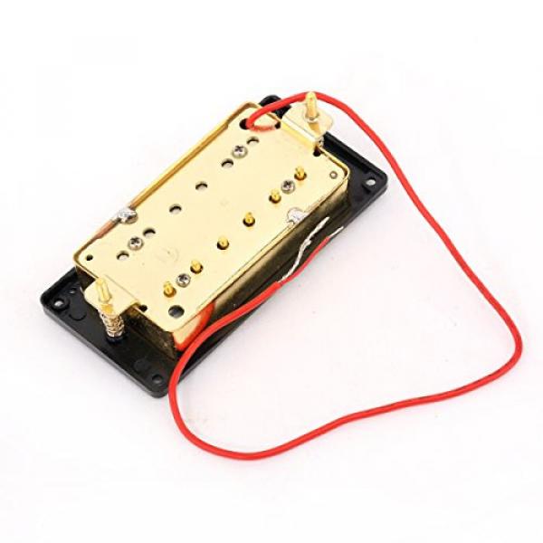 Musiclily Humbucker Humbucking Bridge and Neck Pickup Double Coil Pickup Set for Gibson LP Les Paul Guitar Replacement, Gold with Black Frame #4 image