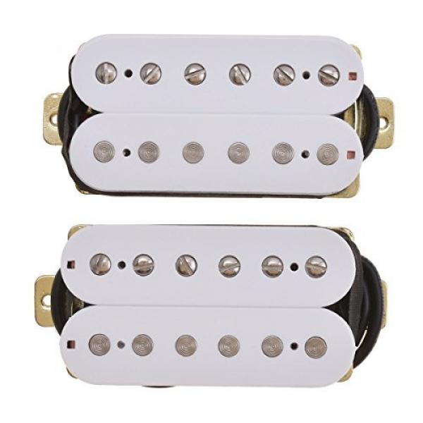 LYWS Double Coil Humbucker Pickups Bridge Neck Set for Electric Guitar Parts White #2 image