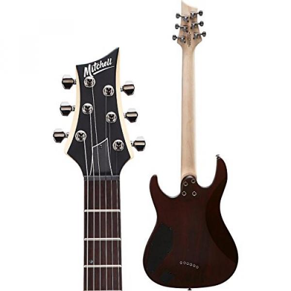 Mitchell MD300 Modern Rock Double Cutaway Electric Guitar Walnut Stain #4 image