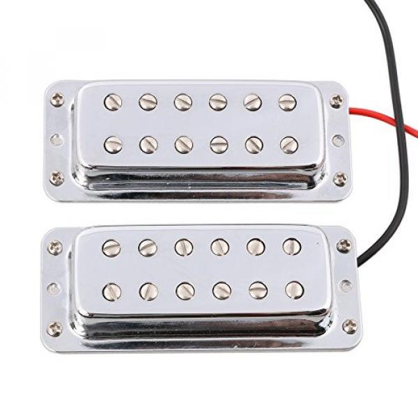 LYWS Mini Humbucker Double Coil Guitar Pickup Neck Bridge for LP Les Paul Guitar Chrome #1 image