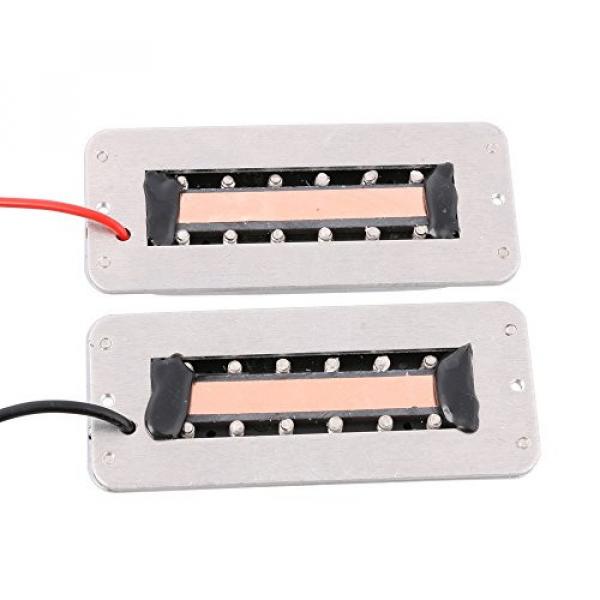 LYWS Mini Humbucker Double Coil Guitar Pickup Neck Bridge for LP Les Paul Guitar Chrome #5 image