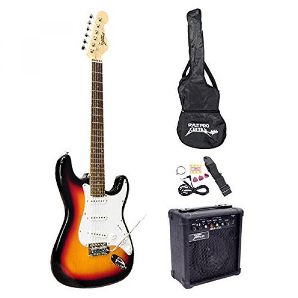 Pyle-Pro PEGKT15SB Beginner Electric Guitar Package - Sun Burst #1 image