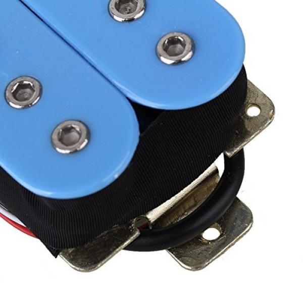 Yibuy Light Blue Color HBBC-BL-XBN 4P Double Coil Humbucker Pickup Neck and Bridge for Electric Guitar #5 image