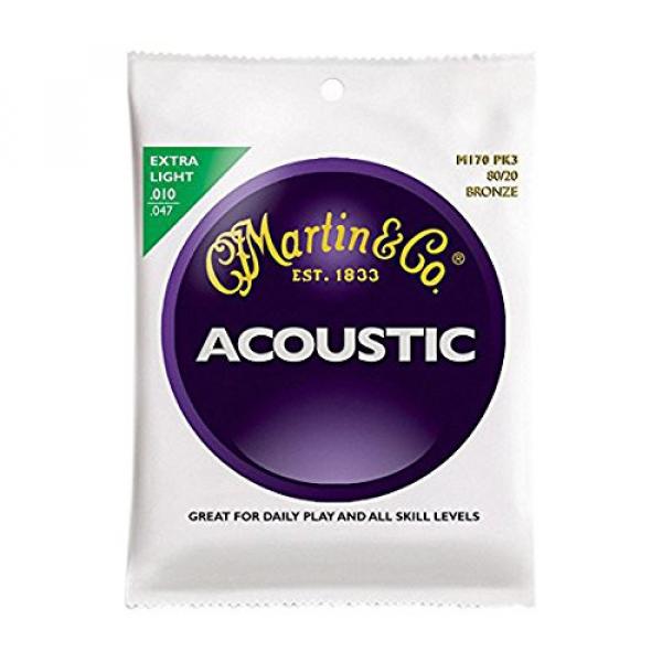 Martin martin guitar accessories M170 martin guitar strings acoustic medium 80/20 martin guitar strings Acoustic guitar strings martin Guitar acoustic guitar strings martin Strings, Extra Light 3 Pack #1 image