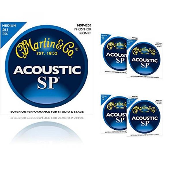 Martin martin strings acoustic MSP4200 martin guitar strings acoustic Phosphor martin guitars acoustic Bronze martin guitar strings Medium martin guitar strings acoustic medium Acoustic Guitar Strings (5 Pack) #1 image