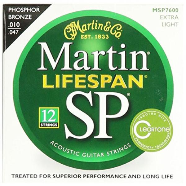 Martin martin guitar strings acoustic medium MSP7600 guitar strings martin SP martin guitars Lifespan martin guitar strings acoustic 92/8 martin acoustic guitar Phosphor Bronze Acoustic String, Extra Light, 12-String #1 image