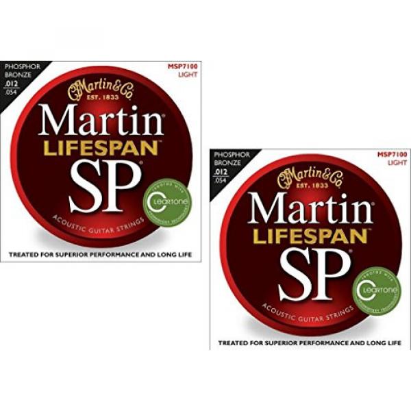 Martin martin d45 MSP7100 martin guitar strings acoustic medium SP martin Lifespan acoustic guitar strings martin 92/8 martin acoustic guitar Phosphor Bronze Acoustic Guitar Strings, Light 2 Pack #1 image