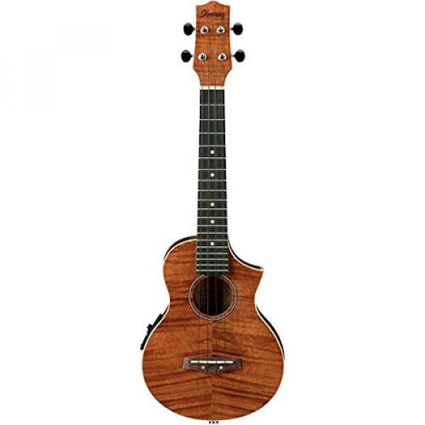 Ibanez UEW15E Flame Mahogany Concert Acoustic-Electric Ukulele Natural #2 image