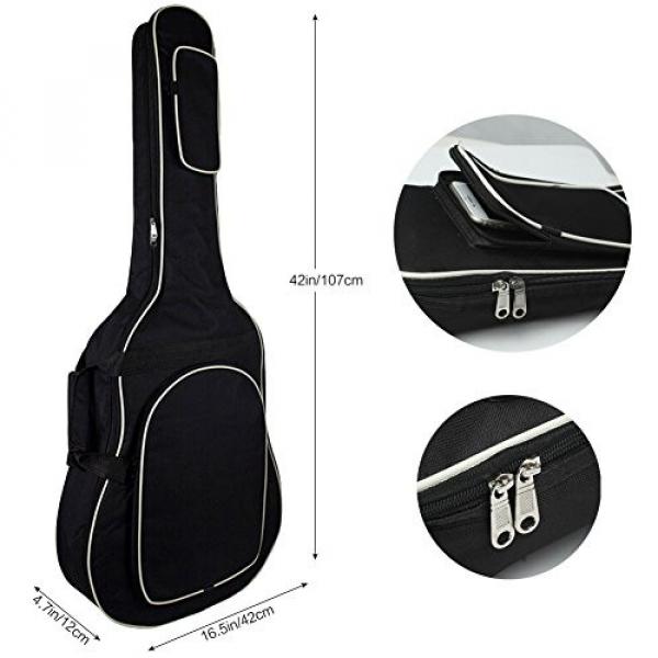 Lujex Thicken Padded Anti-collision 41 Inch Gig Bag Double Shoulder Hand Carry Guitar Case (Black) #3 image