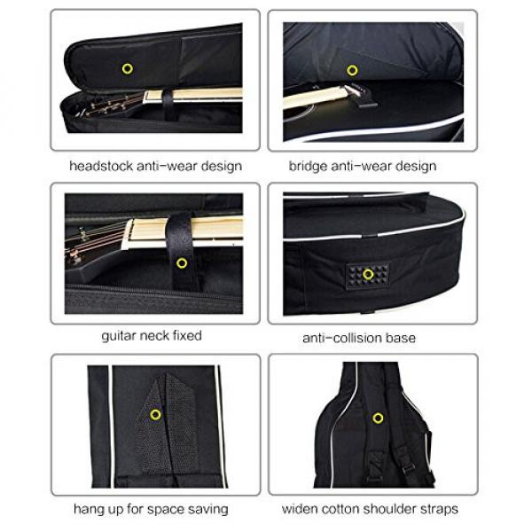 Lujex Thicken Padded Anti-collision 41 Inch Gig Bag Double Shoulder Hand Carry Guitar Case (Black) #5 image