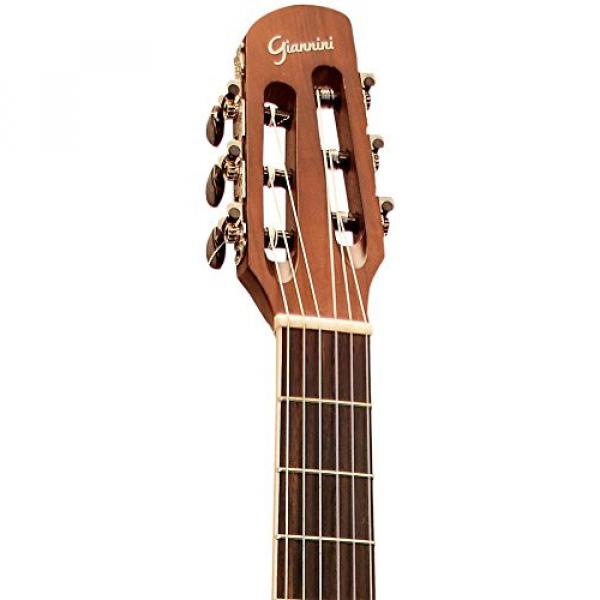 Giannini GNF-8R CEQ Cutaway Nylon String Acoustic-Electric Guitar Light Satin Chocolate #3 image