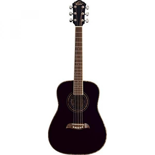 Oscar Schmidt OG1BLH - Black Left Handed 3/4 Size Acoustic Guitar w/Effin Tuner + More #2 image